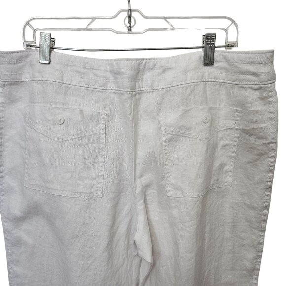 Tommy Bahama Two Palms Pant White Linen Leigh Fit Size 14 NWT - Picture 6 of 9
